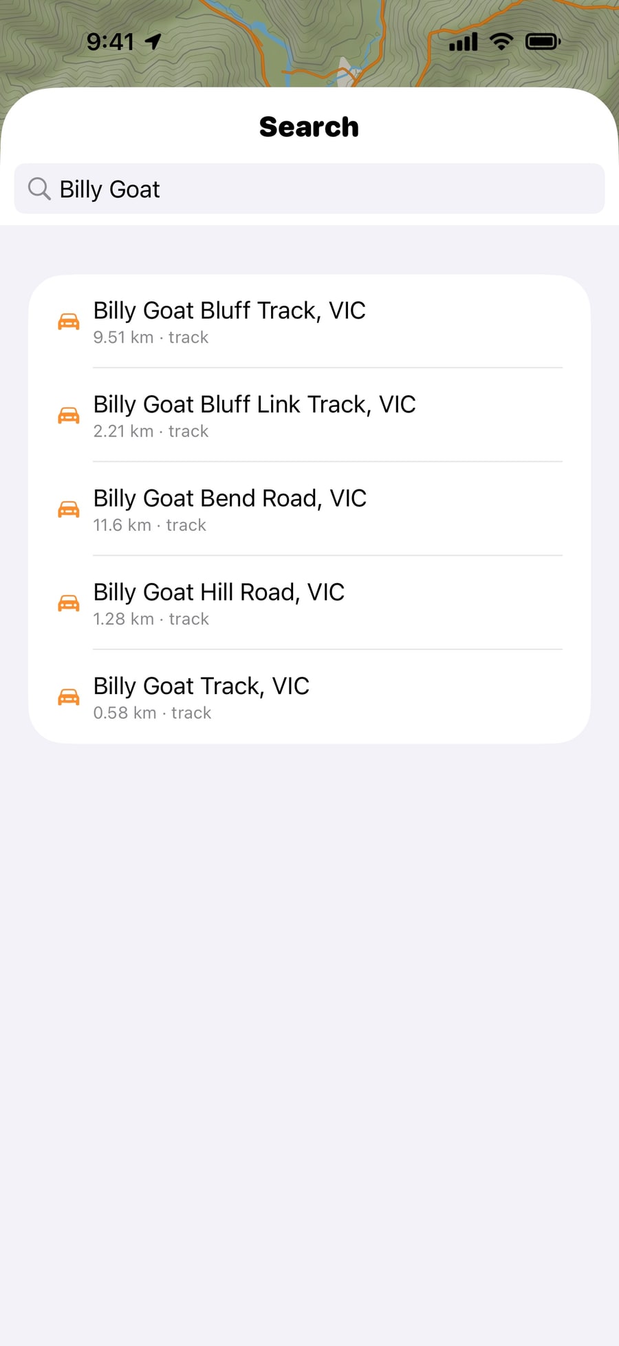 Dirt Map — Search