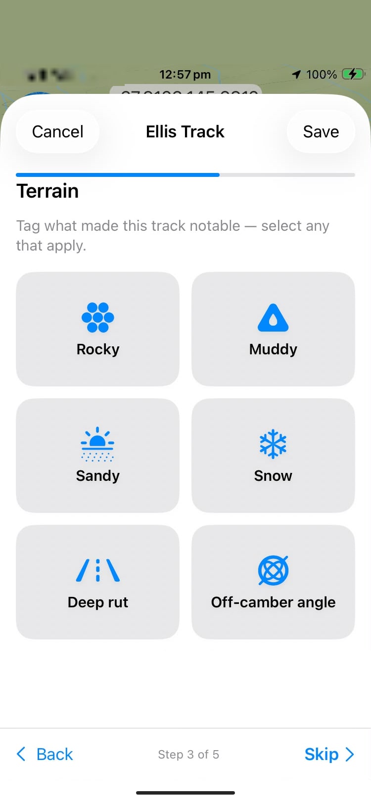 Step 3 — tag what made it notable. Optional.